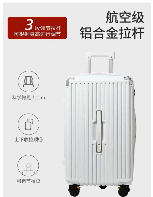 Nova fábrica de design por atacado maleta de grande capacidade carrega em bagagem PC ABS Hard Shell Spinner Wheels Combination Lock