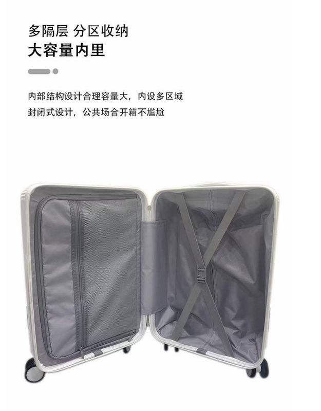 Custom Carry On Baggage Pocket Front Business Pp Light Weight Sacos de viagem Maleta Trolley Set Maleta 4 rodas