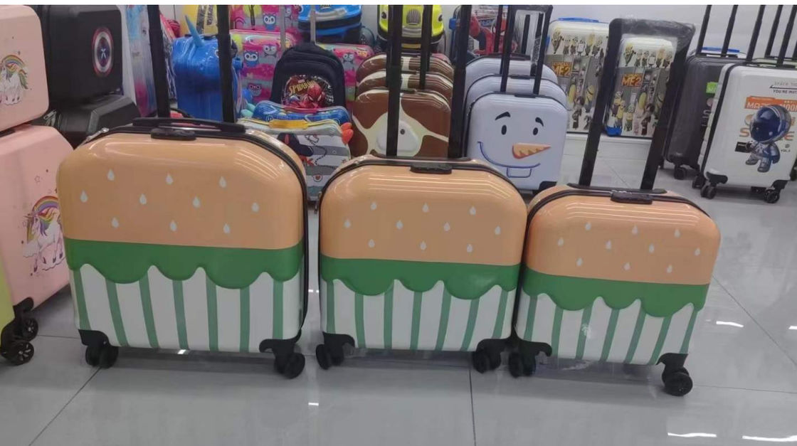 Cartão animado Caso de carrinho infantil 18 polegadas Maleta Animal fofinho 3D Bagagem de estudante tridimensional