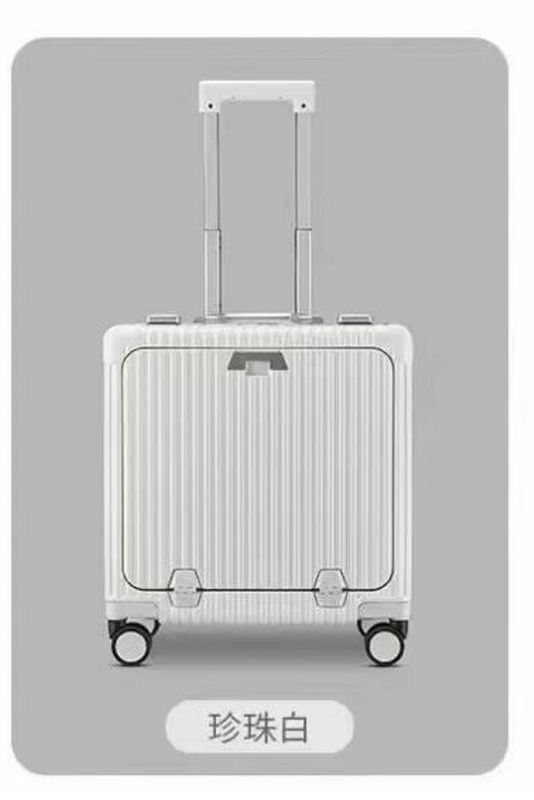 Venda a retalho 18 polegadas multifuncional Carry On com armação de alumínio 2023 Nova venda a quente Carry On com bolso de fecho frontal