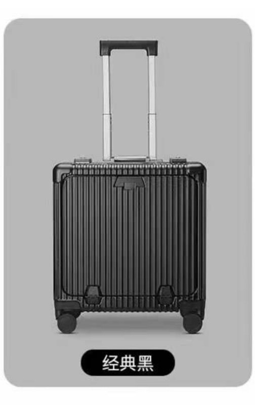 18 polegadas de bagagem portátil com bolso dianteiro Alumínio Quadro de casca dura Maletas com rodas Maleta de bagagem com TSA Loc