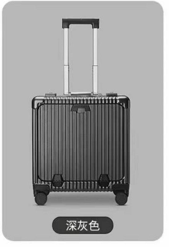 Comércio por atacado PC 18 polegadas de viagem de carrinho de bagagem abertura frontal Carry On maleta Anticrack Cute Case Alumínio Roller Frame