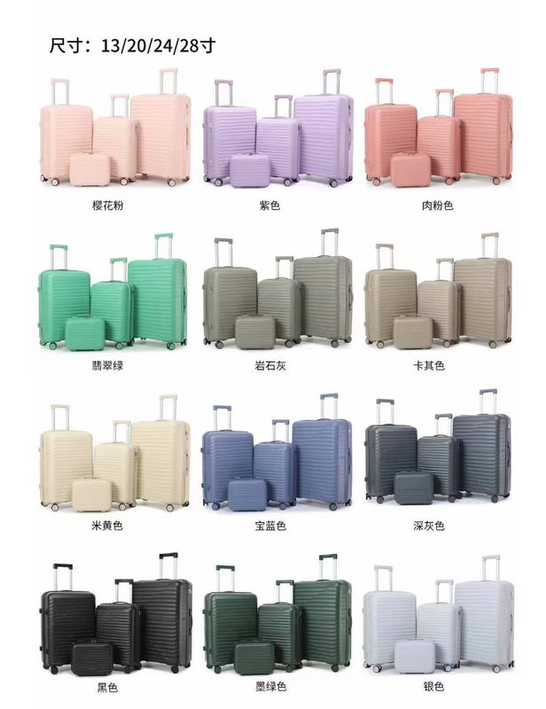 Fábrica por atacado de alta qualidade casca dura moda 360 graus rodas giratórias Pp equipagem para viagem