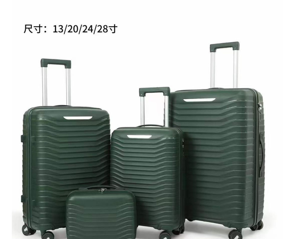 Venda Quente Popular Bolsa de Trolley Plastico Durável PP equipagem Conjuntos 4pcs Conjunto Bolsas de Trolley Com Rodas de Rodas Para Homens