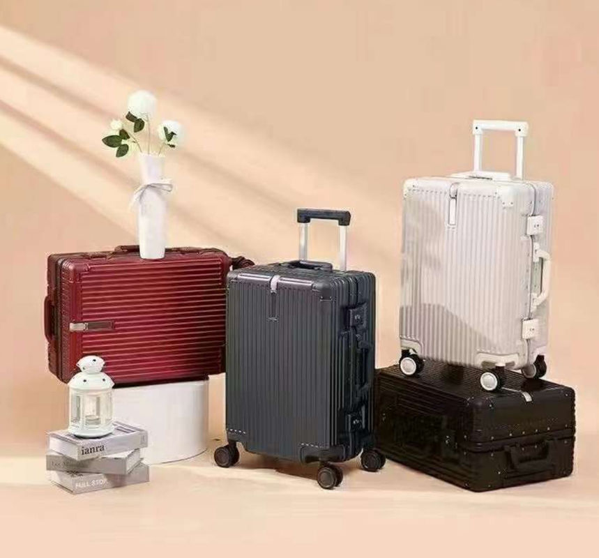 Maleta de longa distância 20 polegadas 24 polegadas 26 polegadas Alumínio Frame Maleta de viagem Maleta Password Larga Mão Trolley bagagem