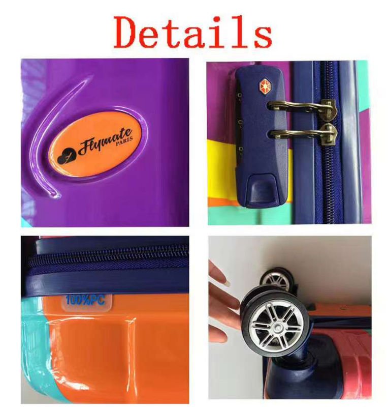 ABS clássico Vintage 3 peças Set de sacos de carrinho de mão Saco de viagem