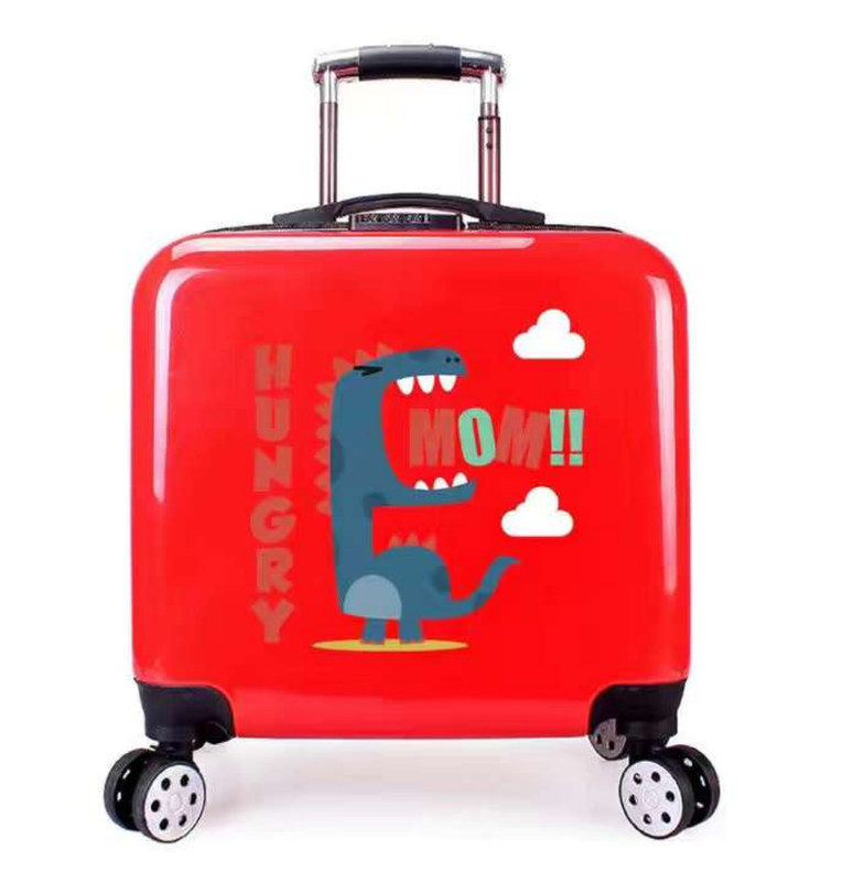 Crianças Bagagem Universal Roda Cartão Animado Caminhão Caixa Pequena Caixa de Viagem de Embarque Carrinha Leve Bagagem