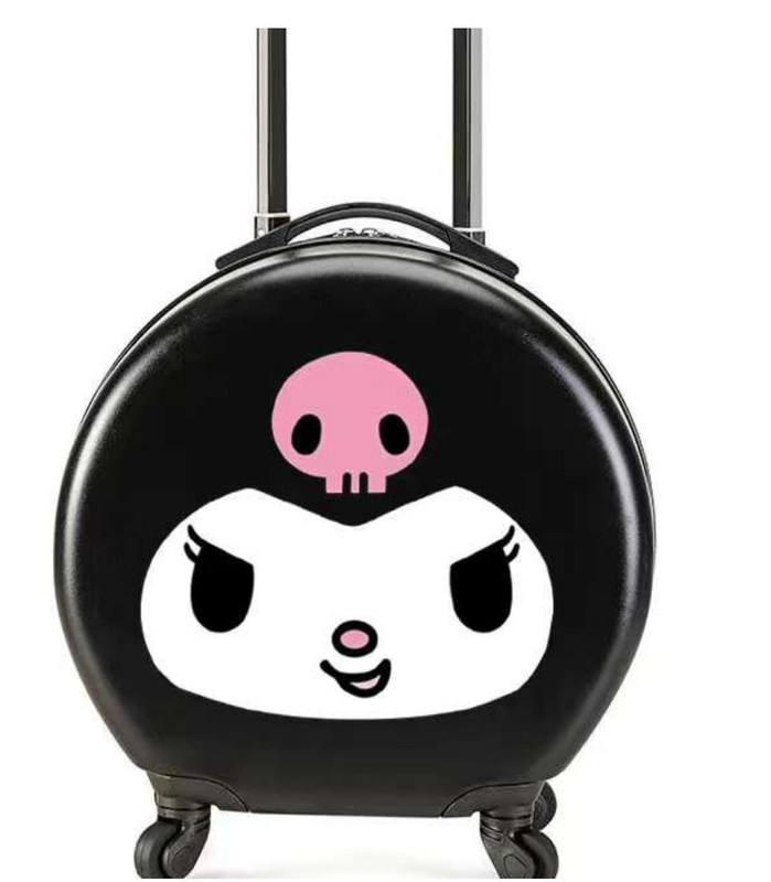 18 polegadas Carry On Suitcase On Wheels Travel Rolling Luggage Kids Rounded Luggage Cabin Trolley Bag Carinha pequena caixa