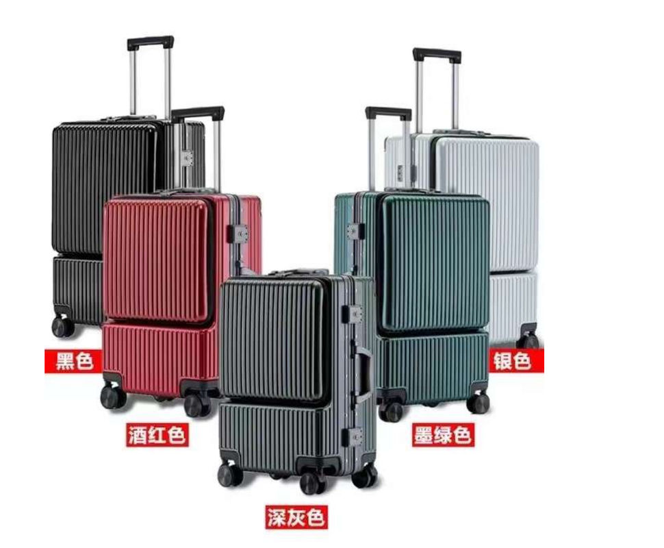 Carrinho de bagagem com fechaduras TSA Preto, Verde escuro, Vermelho, Carry-On 20-Lnch, maleta de PC Hardside com Poc Front