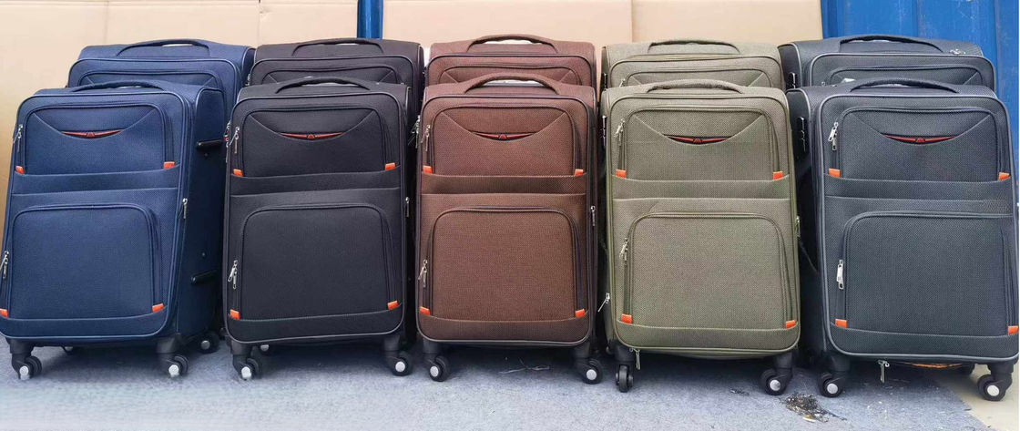 Alta Qualidade Custom Large Lightweight Nylon Suitcase Business Men Suitcase Bags 4 Wheel Oxford Fabric Suitcase
