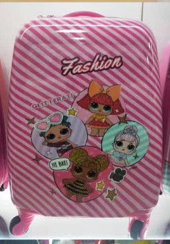 Preço da fábrica por atacado 18 polegadas Cute Kids Crianças Animais Cartoons Mochila de viagem Bagagem dura com rodas giratórias