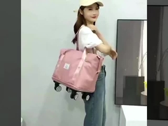 Mão telescópica Bolsa de bagagem de grande capacidade em rodas à prova de choques